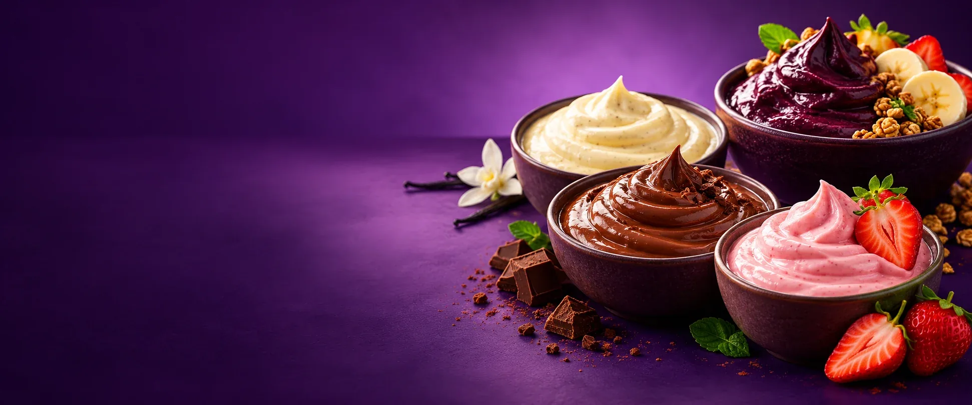 Composição de cremes e açaí